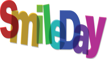 Celebrate World Smile Day with colorful typography for a cheerful message
