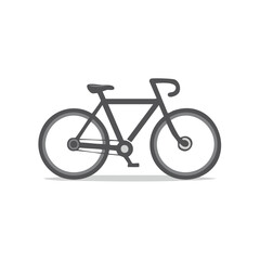 Fototapeta premium Minimalist graphic illustration of a road bicycle for fitness, leisure, and cycling themes