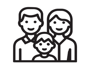 Global Day of Parents icon 2D vector line art for parental guidance day