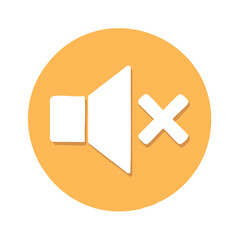 Obraz premium Mute symbol illustration speaker muted no sound volume off silent mode