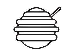 Honey icon 2D vector line art for cooking and wellness jar