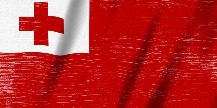 Distressed Tonga flag background