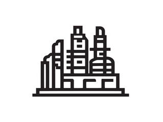 Obraz premium Industrial process icon 2D vector line art for manufacturing and production