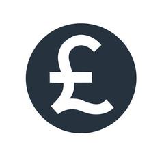 Obraz premium Pound Sterling Symbol Icon in Circle Graphic