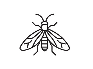 Insects icon 2D vector line art in a clean minimalist style