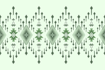 Ikat ethnic embroidery geometric abstract Aztec element seamless pattern. Native decorative oriental traditional design for fabric, clothing, wallpaper, background, texture, interior, decoration