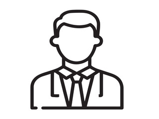 Job vacancy icon 2D vector line art in a clean minimalist illustration