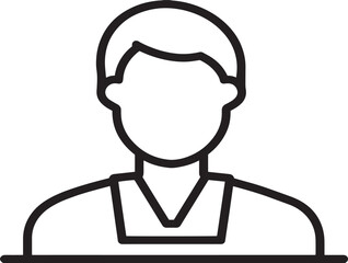 Job vacancy icon 2D vector line art in a clean minimalist graphic