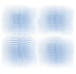 Mesh Vector dotted Abstract Blue Gradient Allover Pattern waves line art