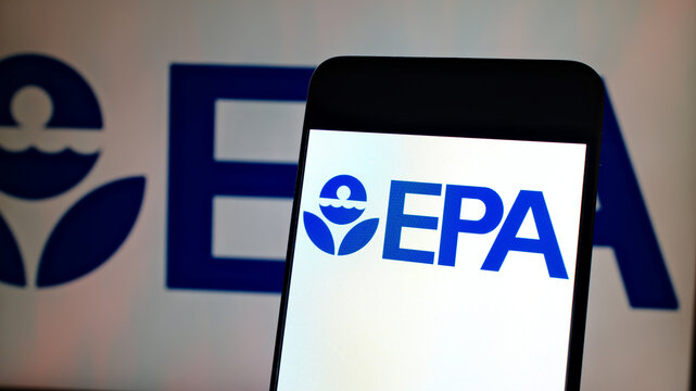 Environmental Protection Agency (EPA) logo on mobile device screen