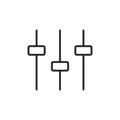 Equalizer Audio Mixer Controls UI UX Line Icon
