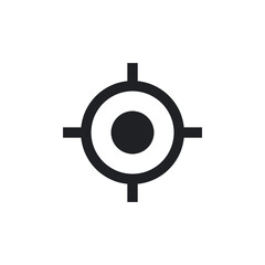 Obraz premium Target Scope Focus UI UX Solid Icon