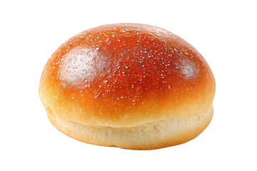 Close Up of Golden Brown Bun with Blue Sprinkles on Transparent Background