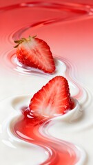 strawberry in milk