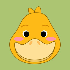 Duck face cartoon illustration