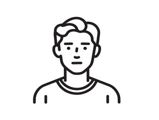 Life Style Avatar icon 2D vector line art in a clean minimalist illustration
