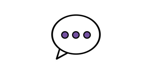 chat,bubble,message modern flat icon for communication dialogue design vector graphic for social media