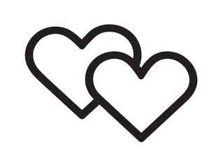 Love and Romance icon 2D vector line art in a clean minimalist graphic