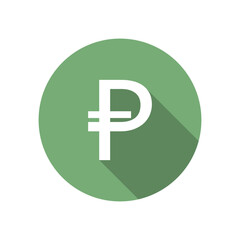 Obraz premium Philippine Peso Currency Symbol Icon Design Green Finance Investment Economy Value Banking Exchange Financial