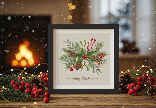 Black Christmas Fame Mockup