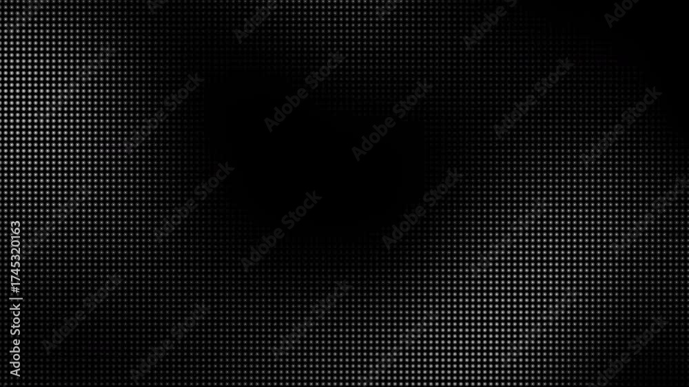 Wall mural animated abstract technology black loop background random dots and grid 4k
