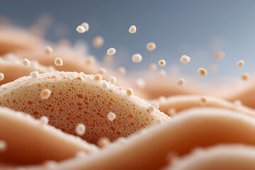 Eczema close up skin: Macro skin pore looks so delicate, highlighting skin texture and tiny, with captivating close up view
