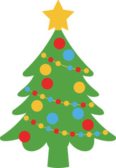 Christmas tree vector illustration	
