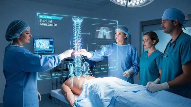 Step by step guide on administering epidural anesthesia in a futuristic medical setting