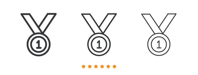 Medal icon. Thin line icon vector