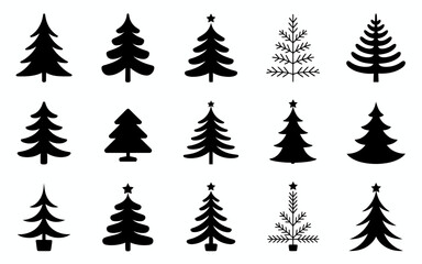 christmas trees set