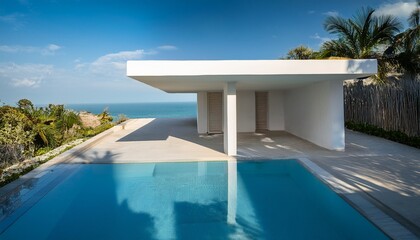 Fototapeta premium poolside shadows architectural geometry