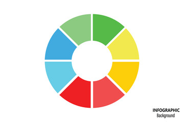 Obraz premium Business Infographic Chart Template Venn Diagram 8 Options Presentation Steps with Vector Illustration. Venn Diagram Elements