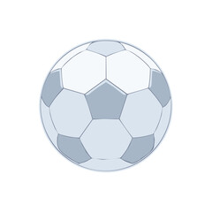 Fototapeta premium Illustration of a Soccer Ball with Light Blue Hexagons and Pentagons