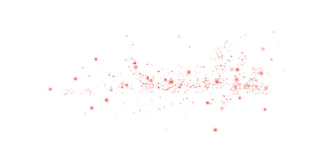Red Magical Glowing Particles, Burst with Confetti and Firework Spark Elements for Celebration Design