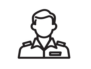 Professions icon 2D vector line art for job occupation and work expertise