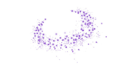 Purple Magical Glowing Particles, Burst with Confetti and Firework Spark Elements for Celebration Design