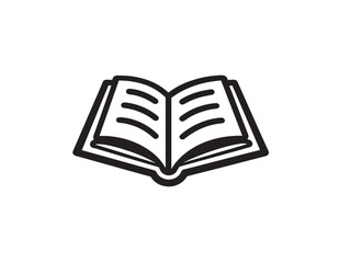 Reading icon 2D vector line art for learning knowledge and personal growth