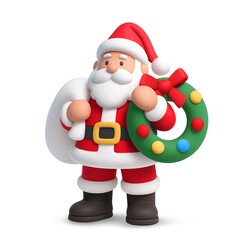 クリスマス サンタクロース イラスト 3D