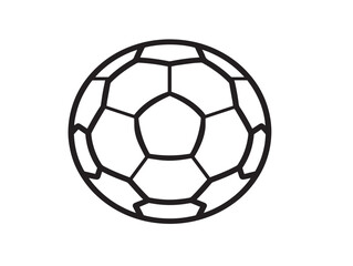 Obraz premium Soccer icon 2D vector line art for athletic events and tournaments