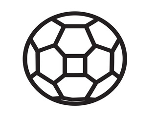 Fototapeta premium Soccer icon 2D vector line art for team sports and competition