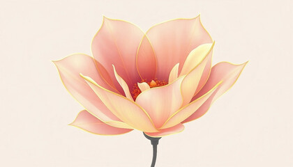 A beautiful pink flower. Delicate warm pastel tones. Low contrast