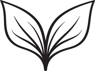 Spring icon 2D vector line art in a clean minimalist black style