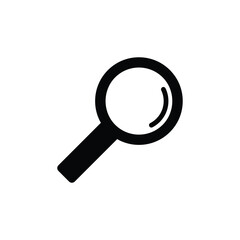 Magnifying Glass Icon With Handle Search Symbol on Transparent Background
