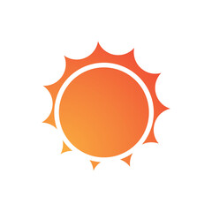 Sun illustration logo vector design