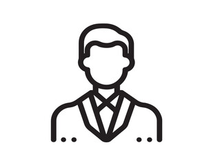 Training and coaching icon 2D vector line art for mentorship program