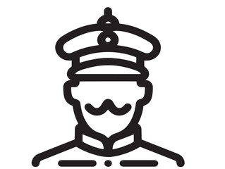 Victoria Day icon 2D vector line art in a clean minimalist illustration