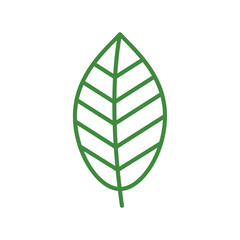 Green Leaf Vector Icon Illustration