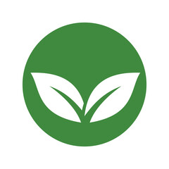 Green Leaf Vector Icon Illustration