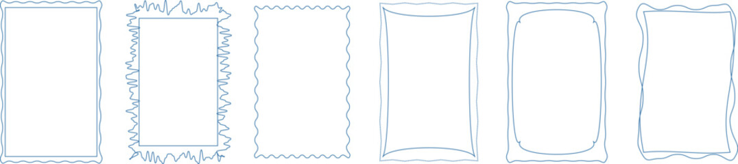 Collection Of Decorative Frame Outlines In Various Styles For Design And Artistic Projects Blank Space For Text Or Imagery On Isolated Transparent Background