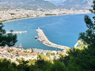 Old fortress view from above. View of part of the old fortress of the town